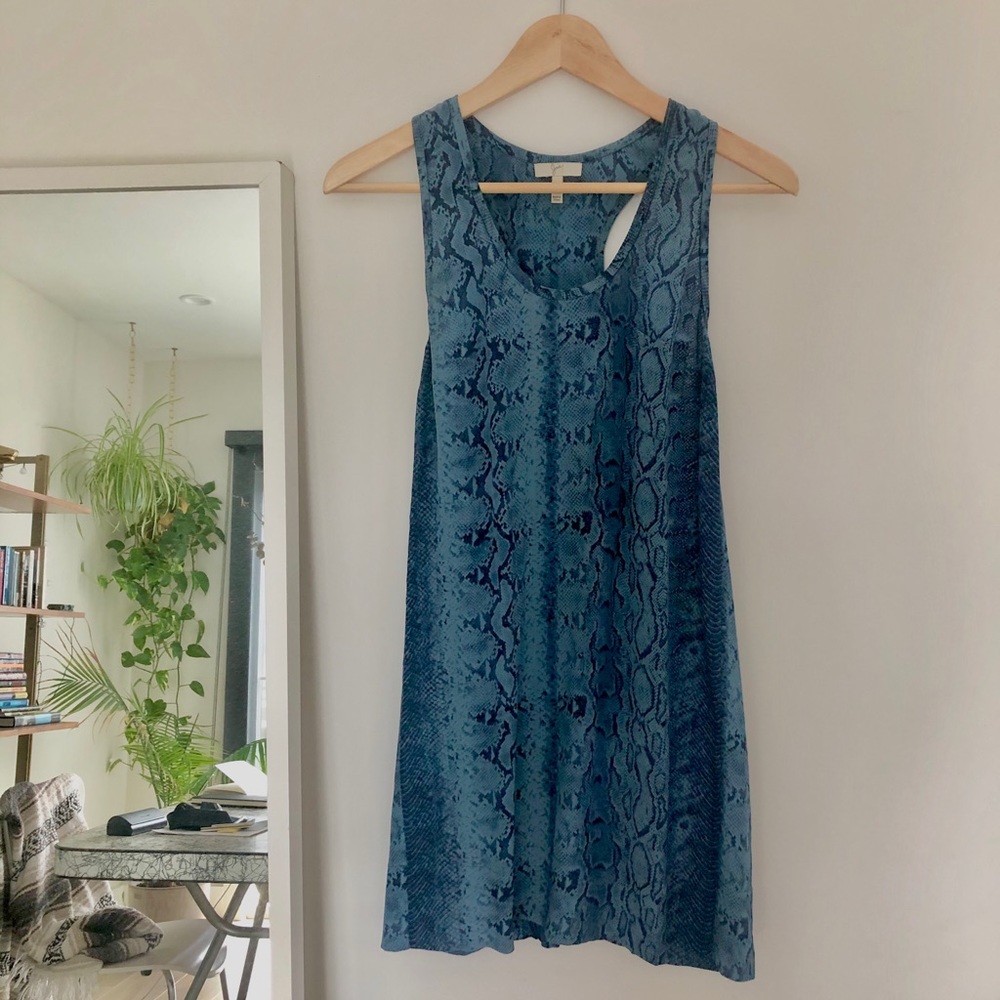 Joie Perry B Snake Printed Dress X-Small 100% silk